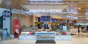 Equator Coffees storefront at Harvey Milk Terminal 1