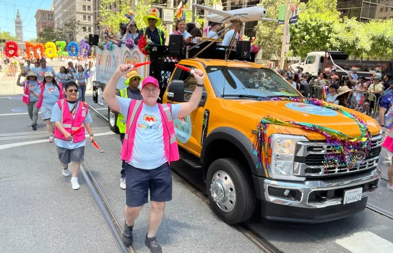 SFO employees at the Pride Parade